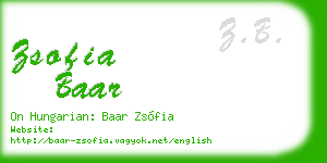 zsofia baar business card